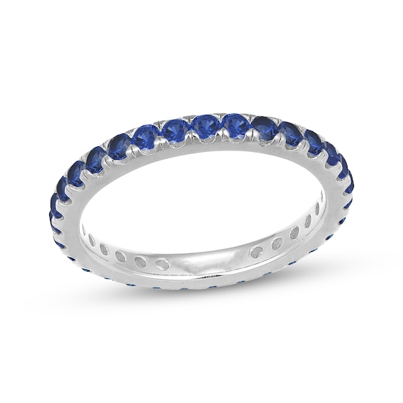 STUDIO BY KAY Blue Lab-Created Sapphire Stackable Eternity Ring Sterling Silver