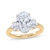 Thumbnail Image 1 of Now + Forever Lab-Grown Diamonds Oval-Cut Hidden Halo Engagement Ring 3-3/8 ct tw 14K Yellow Gold