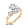 Thumbnail Image 2 of Now + Forever Lab-Grown Diamonds Oval-Cut Hidden Halo Engagement Ring 3-3/8 ct tw 14K Yellow Gold