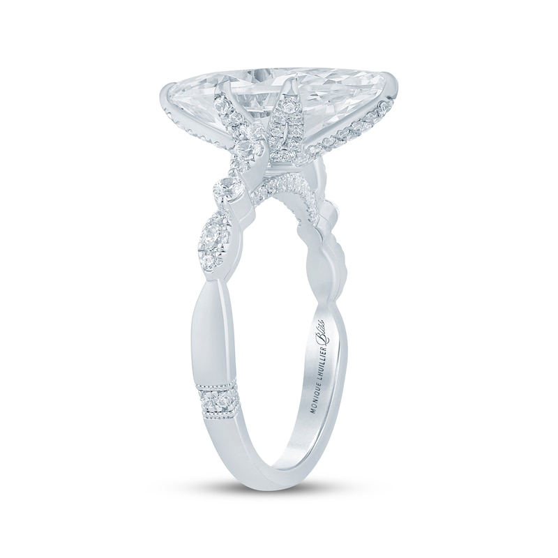 Main Image 2 of Monique Lhuillier Bliss Marquise-Cut Lab-Grown Diamond Engagement Ring 3-3/8 ct tw 18K White Gold