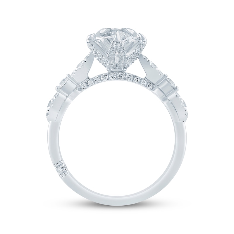 Main Image 3 of Monique Lhuillier Bliss Marquise-Cut Lab-Grown Diamond Engagement Ring 3-3/8 ct tw 18K White Gold