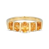 Thumbnail Image 3 of STUDIO BY KAY Oval-Cut Citrine Five-Stone Ring 24K Yellow Gold Vermeil Sterling Silver