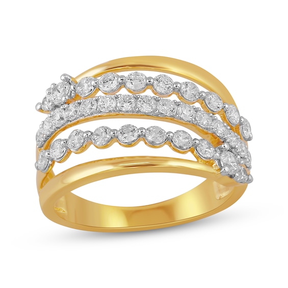 KAY Lab-Grown Diamonds Multi-Row Ring 1 ct tw 10K Yellow Gold