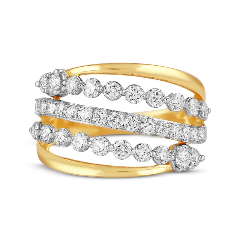 Main Image 4 of KAY Lab-Grown Diamonds Multi-Row Ring 1 ct tw 10K Yellow Gold