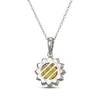 Thumbnail Image 3 of Yellow & White Lab-Created Sapphire Necklace Sterling Silver 18"