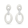 Thumbnail Image 1 of KAY Lab-Grown Diamonds Double Circle Drop Earrings 1/20 ct tw Sterling Silver