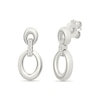 Thumbnail Image 2 of KAY Lab-Grown Diamonds Double Circle Drop Earrings 1/20 ct tw Sterling Silver