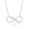 Thumbnail Image 1 of Diamond Accent East-West Infinity Necklace Sterling Silver