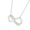 Thumbnail Image 2 of Diamond Accent East-West Infinity Necklace Sterling Silver