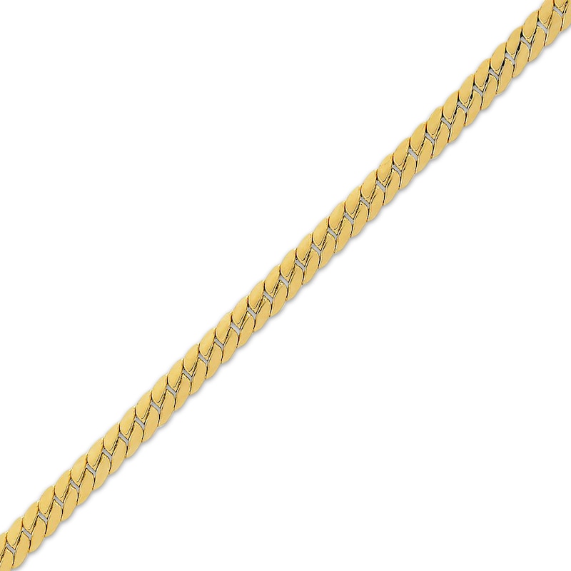 Main Image 3 of 5.8mm Curb Chain Bracelet Hollow 10K Yellow Gold 7.5"