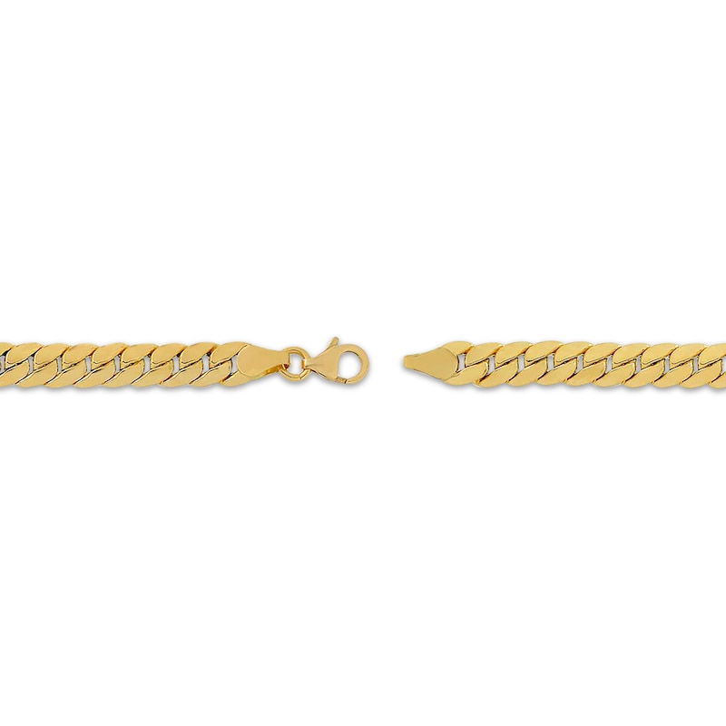 Main Image 4 of 5.8mm Curb Chain Bracelet Hollow 10K Yellow Gold 7.5"