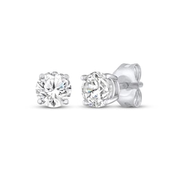 KAY Lab-Grown Diamonds Round-Cut Solitaire Stud Earrings 1 ct tw 10K White Gold (F/SI2)