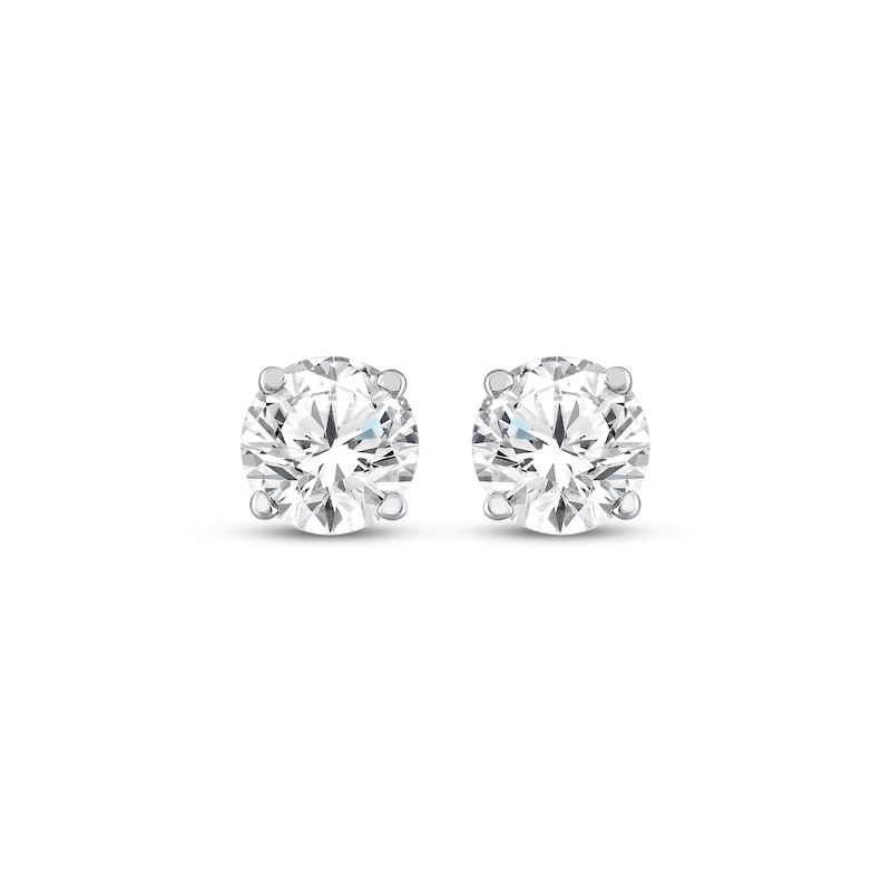 Main Image 2 of KAY Lab-Grown Diamonds Round-Cut Solitaire Stud Earrings 1 ct tw 10K White Gold (F/SI2)