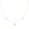 Thumbnail Image 1 of Italian Brilliance Textured Circle Butterfly Station Necklace 10K Yellow Gold 18"