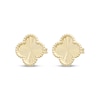 Thumbnail Image 2 of Italian Brilliance Bead Border Clover Stud Earrings 14K Yellow Gold