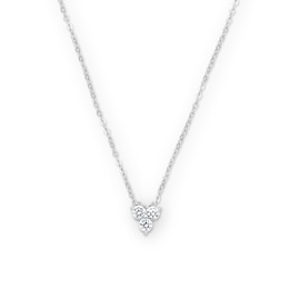 Rocksbox The Vanessa Lab-Grown Diamond Three-Stone Necklace 1/3 ct tw Sterling Silver 19"