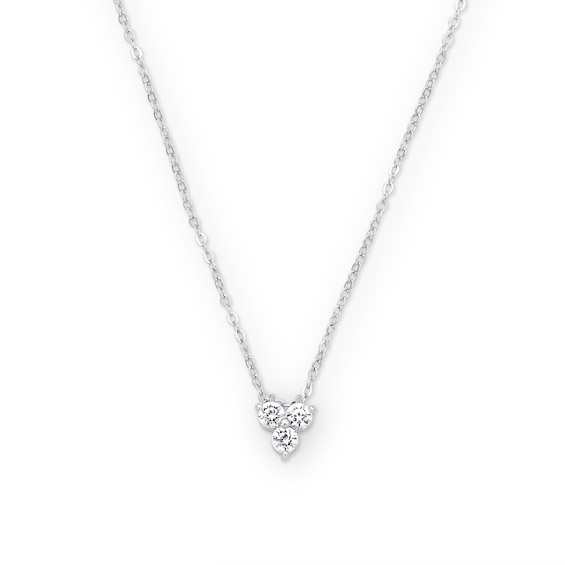 Rocksbox The Vanessa Lab-Grown Diamond Three-Stone Necklace 1/3 ct tw Sterling Silver 19"