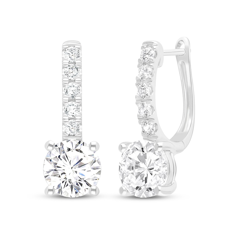 Main Image 1 of KAY Lab-Grown Diamonds Drop Earrings 3 ct tw 10K White Gold