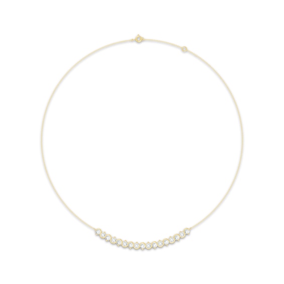 KAY Lab-Grown Diamonds Smile Necklace 3 ct tw 10K Yellow Gold 18"
