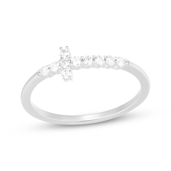 Rocksbox The Charlotte Cross Lab-Grown Diamond Ring 1/6 ct tw Sterling Silver
