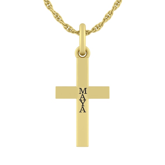 Children's Cross Necklace (1 Name)