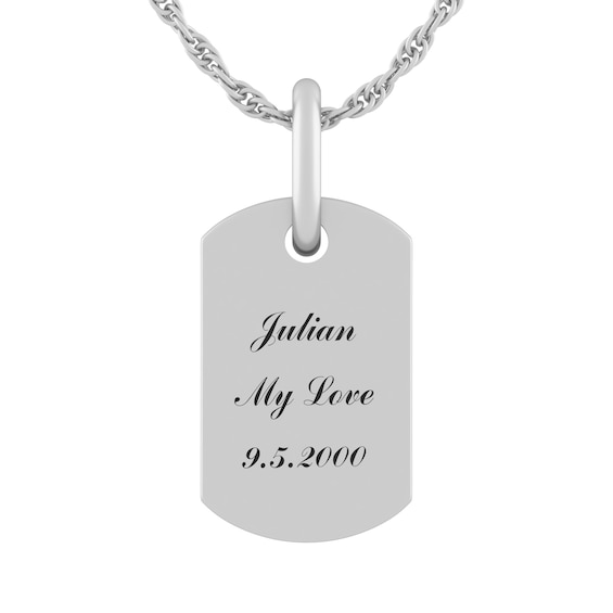 Children's Dogtag Necklace (6 Lines)