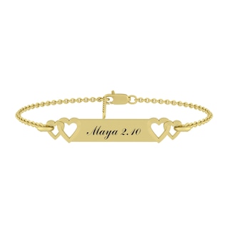 Children's ID Heart Bracelet (2 Lines)
