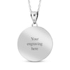 Thumbnail Image 2 of Beaded Edge Round Photo Disc Necklace Sterling Silver (3 Lines)