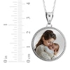 Thumbnail Image 4 of Beaded Edge Round Photo Disc Necklace Sterling Silver (3 Lines)