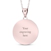 Thumbnail Image 2 of Beaded Edge Round Photo Disc Necklace 10K Rose Gold (3 Lines)
