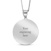Thumbnail Image 2 of Men's Beaded Edge Round Photo Disc Necklace Sterling Silver (3 Lines)