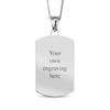 Thumbnail Image 2 of Men's Beaded Edge Dog Tag Photo Necklace Sterling Silver (4 Lines)