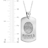Thumbnail Image 4 of Dog Tag Fingerprint Necklace Sterling Silver (1 Name, 1 Date and 2 Lines)