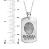 Thumbnail Image 4 of Dog Tag Fingerprint Necklace 10K White Gold (1 Name, 1 Date and 2 Lines)