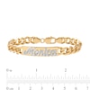 Thumbnail Image 3 of Beaded Finish Nameplate ID Bracelet Hollow Sterling Silver 7"