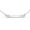 Thumbnail Image 1 of Adjustable Engravable Bar Bracelet Sterling Silver Cable Chain 8"