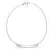 Thumbnail Image 2 of Adjustable Engravable Bar Bracelet Sterling Silver Cable Chain 8"