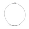 Thumbnail Image 3 of Adjustable Engravable Bar Bracelet Sterling Silver Cable Chain 8"