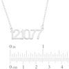 Thumbnail Image 3 of Numeric Date Necklace Sterling Silver 18"