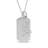 Thumbnail Image 1 of Engravable Dogtag Necklace with 1 Nameplate Charm Sterling Silver