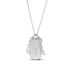 Thumbnail Image 2 of Engravable Dogtag Necklace with 2 Nameplate Charms Sterling Silver 18"