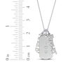 Thumbnail Image 4 of Engravable Dogtag Necklace with 2 Nameplate Charms Sterling Silver 18"