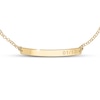 Thumbnail Image 1 of Adjustable Engravable Bar Bracelet 14K Yellow Gold-Plated Sterling Silver Cable Chain 8"