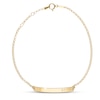 Thumbnail Image 2 of Adjustable Engravable Bar Bracelet 14K Yellow Gold-Plated Sterling Silver Cable Chain 8"