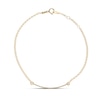 Thumbnail Image 3 of Adjustable Engravable Bar Bracelet 14K Yellow Gold-Plated Sterling Silver Cable Chain 8"