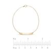 Thumbnail Image 5 of Adjustable Engravable Bar Bracelet 14K Yellow Gold-Plated Sterling Silver Cable Chain 8"