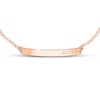 Thumbnail Image 1 of Adjustable Engravable Bar Bracelet 14K Rose Gold-Plated Sterling Silver Cable Chain 8"