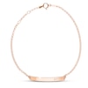 Thumbnail Image 2 of Adjustable Engravable Bar Bracelet 14K Rose Gold-Plated Sterling Silver Cable Chain 8"