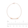 Thumbnail Image 5 of Adjustable Engravable Bar Bracelet 14K Rose Gold-Plated Sterling Silver Cable Chain 8"