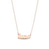 Thumbnail Image 2 of Script Nameplate Necklace 14K Rose Gold-Plated Sterling Silver 18"